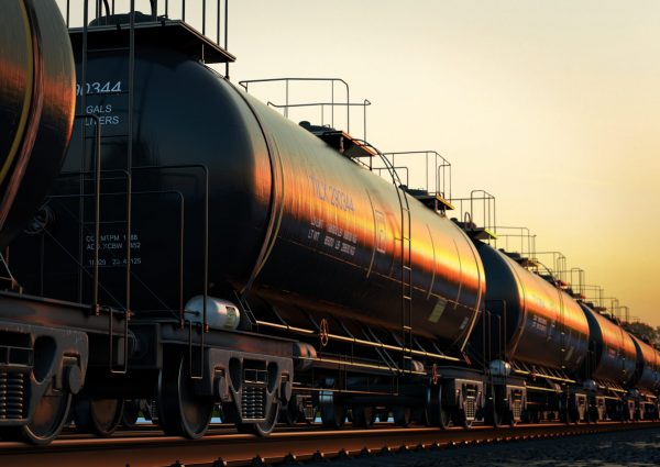 Transportation,Tank,Cars,With,Oil,During,Sunset. Transportation,Tank,Cars,With,Oil,During,Sunset.